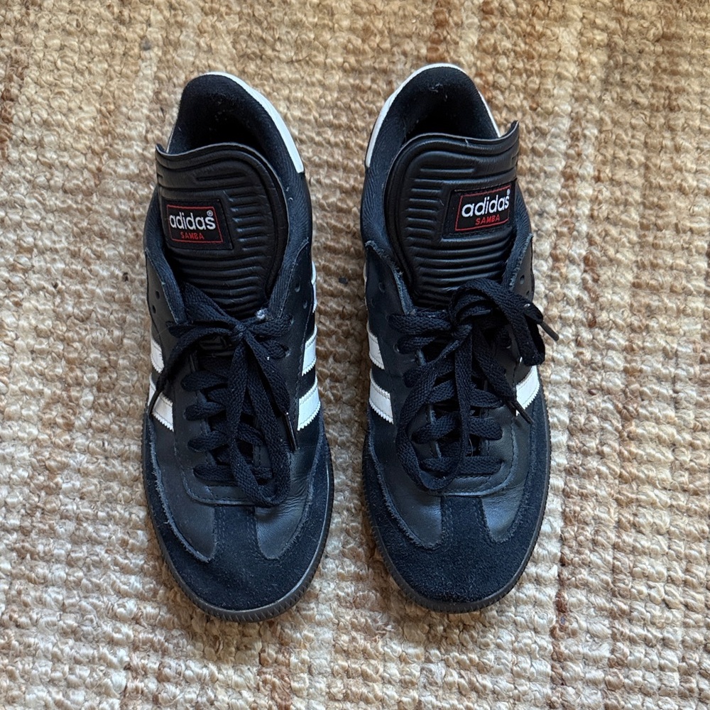 Adidas Men's Black and White Sneakers